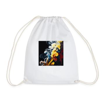 Fleur fumante (Collection d’œuvres d’art) - Sac de sport léger - blanc - Devant