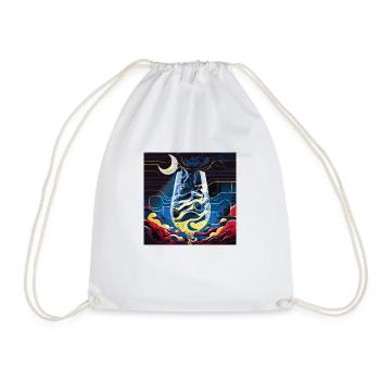 Une gorgée de la nuit (Collection d’œuvres d’art) - Sac de sport léger - blanc - Devant