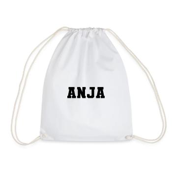Name - Anja - Turnbeutel - Weiß - Vorne