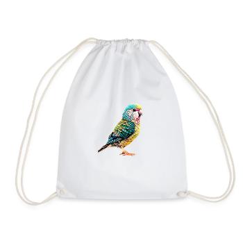 Perruche Oiseau Calopsitte Propriétaire d’oiseau - Sac de sport léger - blanc - Devant