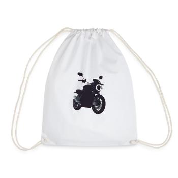 Motorcyclist Motorbike Fan Motorcycle Motorcross - Drawstring Bag - white - Front