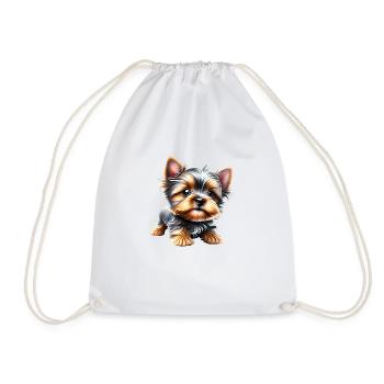 Yorkshire Terrier Puppy Dog Dog Owner - Drawstring Bag - white - Front