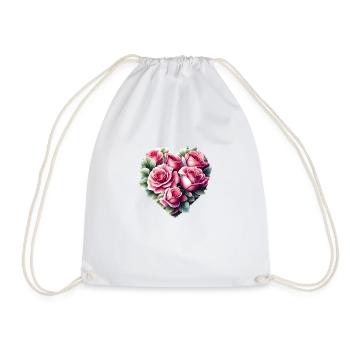 Valentine's Day Love Engagement Wedding Mother's Day - Drawstring Bag - white - Front