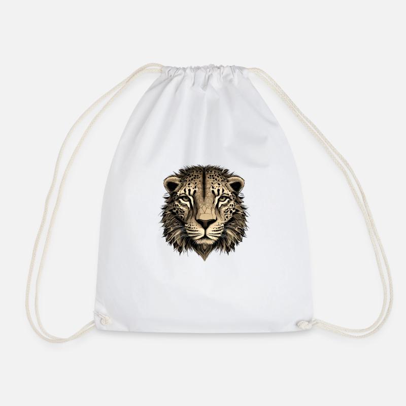 Feline - Drawstring Bag - white