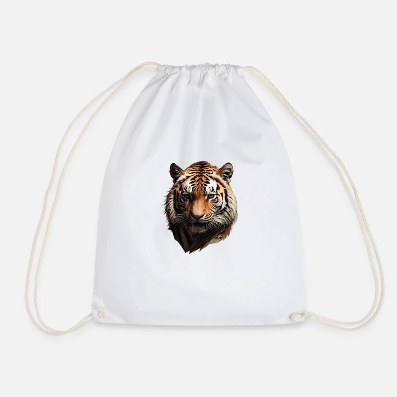 Tiger AI generiert by e30 - Turnbeutel - Weiß