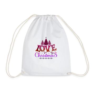 Cat Xmas christmas Santa Claus Nikolaus naughty - Drawstring Bag - white - Front
