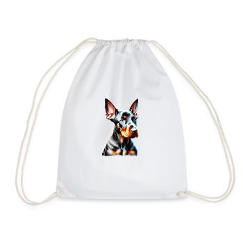 Chien doberman Dresseur de doberman Chiot Doberman - Sac de sport léger - blanc - Devant