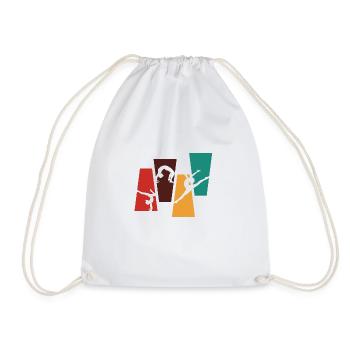 Gymnastique rétro vintage-idée cadeau gymnastique - Sac de sport léger - blanc - Devant