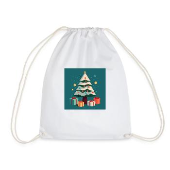 Weihnachtsbaum / Weihnachten /Tannenbaum - Turnbeutel - Weiß - Vorne