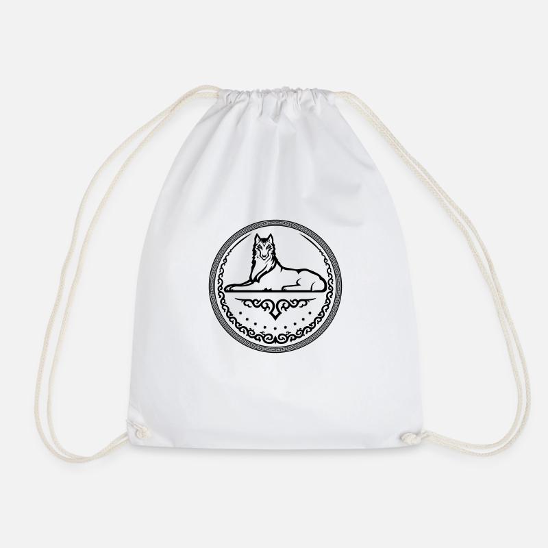 Chechen Coat of Arms - One Color - Drawstring Bag - white