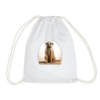 Monkeys are cute and social mammals - Drawstring Bag - white - Front