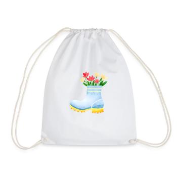 Flower Home Gardener Gardener Gift Flowers Garden - Drawstring Bag - white - Front