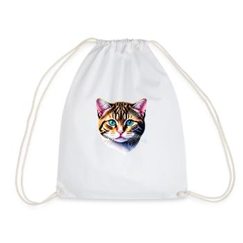 Chat, chat siamois, chaton, chat domestique, propriétaire de chat - Sac de sport léger - blanc - Devant