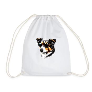 Australian Shepherd Dogs Dog Owner Dog - Drawstring Bag - white - Front