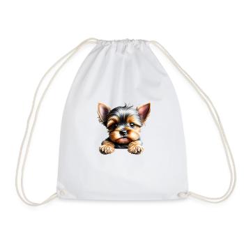 Yorkshire Terrier Dog Owner Dog Puppy - Drawstring Bag - white - Front
