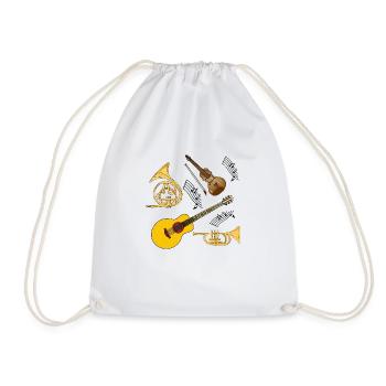 Musical Instruments - Drawstring Bag - white - Front