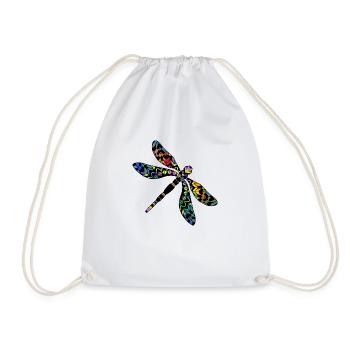 Dragonfly - Drawstring Bag - white - Front