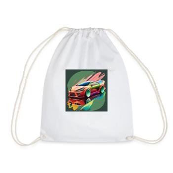 Splash Race Car - Drawstring Bag - white - Front
