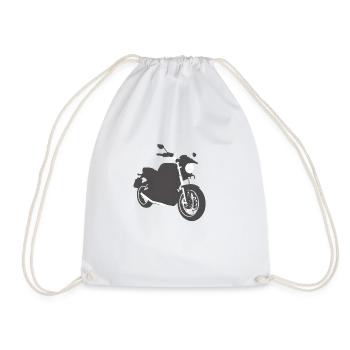 Motorcycle Motorcross Motorbike Fan Motorcyclist - Drawstring Bag - white - Front