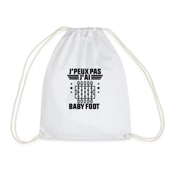 J'Peux Pas J'ai Baby Foot - Sac de sport léger - blanc - Devant