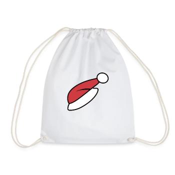 Santa Hat Christmas Santa Claus - Drawstring Bag - white - Front