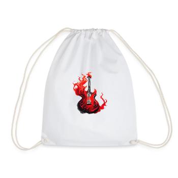 Guitar, Musical Instrument, Plucked Instrument, Guitarist - Drawstring Bag - white - Front
