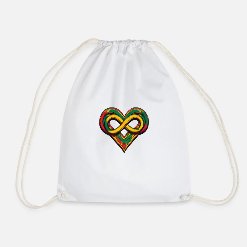 Unconditional Love Reggae - Drawstring Bag - white