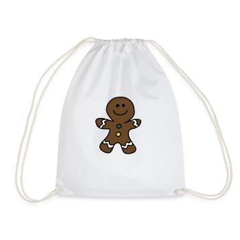 Gingerbread Baking Christmas Yummy Gingerbread - Drawstring Bag - white - Front