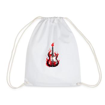 guitare, instrument de musique, guitariste, instrument à cordes pincées - Sac de sport léger - blanc - Devant