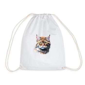 Maine Coon Cat Kitten Cat Owner Male Cat - Drawstring Bag - white - Front