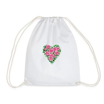 Valentine's Day Wedding Mother's Day Love Engagement - Drawstring Bag - white - Front