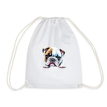 Dogs English Bulldog Dog Mastiff Dog Owner - Drawstring Bag - white - Front