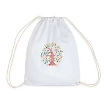Tree of Life Meditation Celtic Tree of Life - Drawstring Bag - white - Front