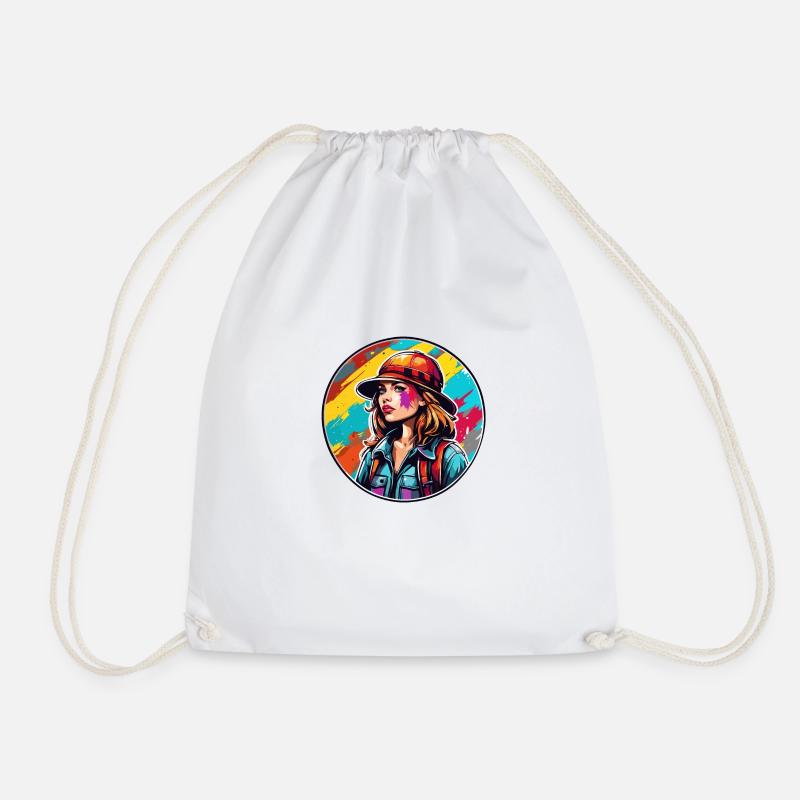 Archaeologist / Expetition / Adventure / Explorer - Drawstring Bag - white