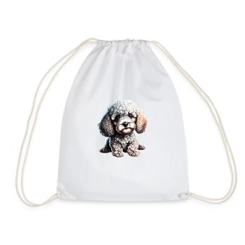 Pudel Hundeliebe Pudelwelpe Hundewelpe Hundehalter - Turnbeutel - Weiß - Vorne