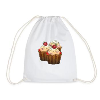 Cakes - Drawstring Bag - white - Front