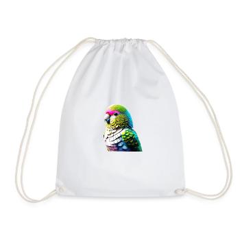 Budgie Bird Bird Owner Cockatiel - Drawstring Bag - white - Front