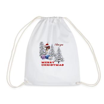 Merry Christmas - Drawstring Bag - white - Front