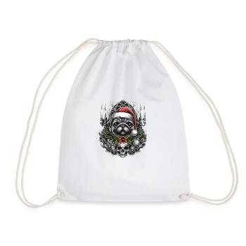 Gothic Pug - Drawstring Bag - white - Front