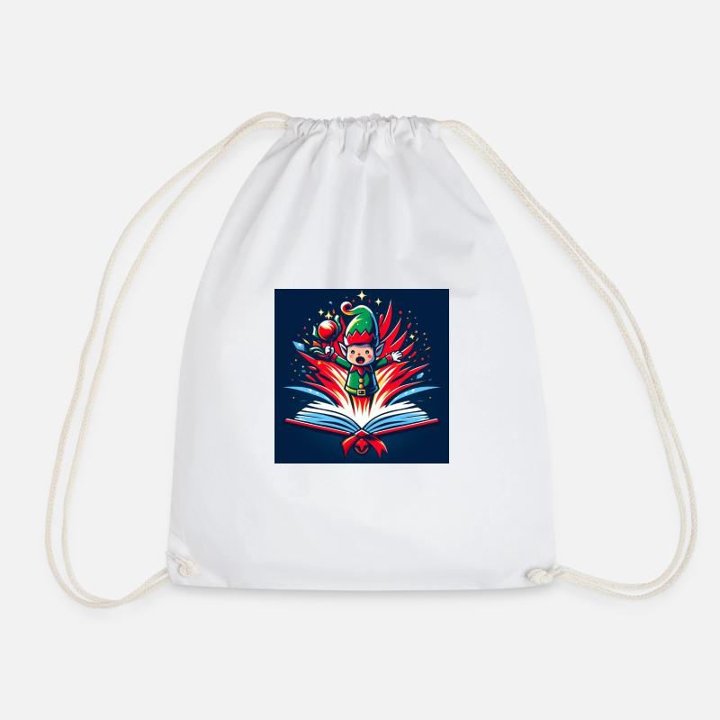 Elf Burst - Drawstring Bag - white