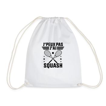 Je peux Pas J'ai Squash idée Cadeau Squash - Sac de sport léger - blanc - Devant