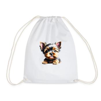 Yorkshire Terrier chiot chien propriétaire de chien - Sac de sport léger - blanc - Devant