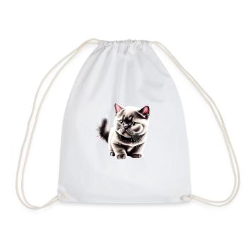 British Shorthair, Tomcat, Chat, Chats, Chaton, Chaton - Sac de sport léger - blanc - Devant