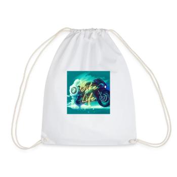 Bike 2 - Drawstring Bag - white - Front
