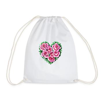 Fête des mères amour Saint-Valentin fiançailles de mariage - Sac de sport léger - blanc - Devant