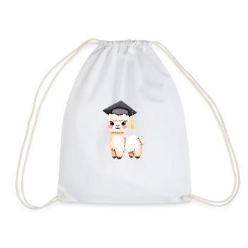 Bachelor's Degree Graduation Graduate Alpaca Studies - Drawstring Bag - white - Front