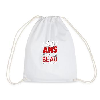 60 ans et plus beau que jamas - Sac de sport léger - blanc - Devant