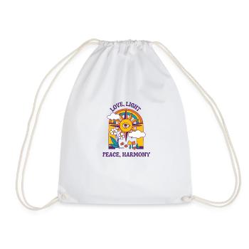 spiritual quote - Drawstring Bag - white - Front