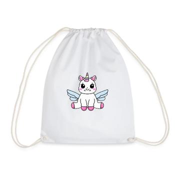 Unicorn Mythical Creature Girl Mythical Beast Unicorns - Drawstring Bag - white - Front