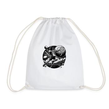 Black & White Tennis - Drawstring Bag - white - Front